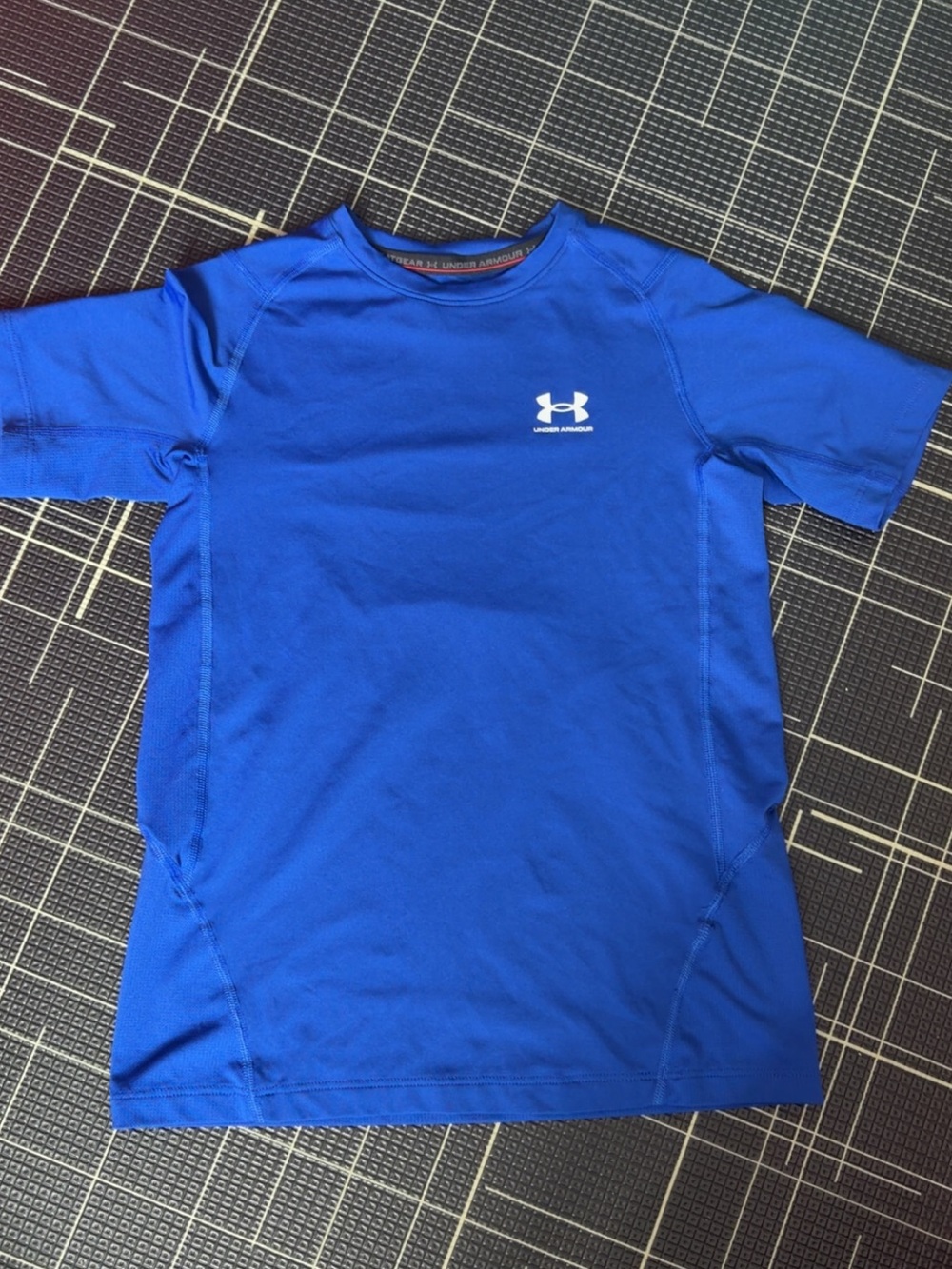 Under Armour youth Short Sleeve HeatGear Compression Shirt - Blue